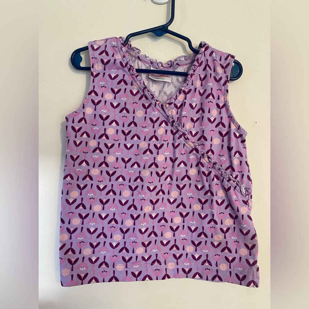 Hanna Andersson Lavender Purple  Pink 6 / 120 tank top floral shirt